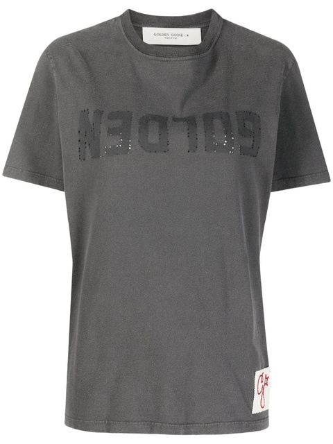 Golden Goose logo-print crew-neck T-shirt - Grey - zdjęcie produktu nr 1