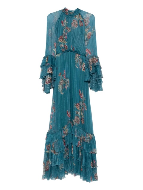 ETRO ruffled floral-print maxi dress - Blue - zdjęcie produktu nr 1