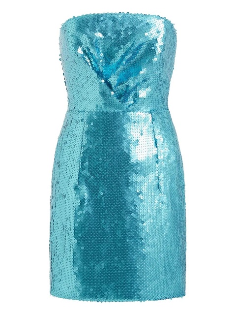 16Arlington sequin belted mini dress - Blue - zdjęcie produktu nr 1
