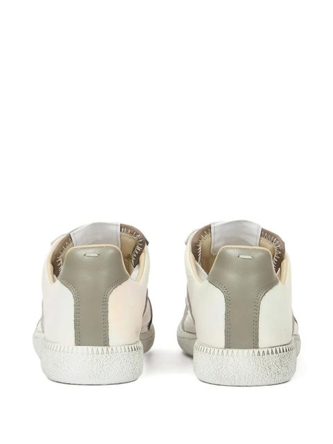 Maison Margiela Metallic leather panelled sneakers - Neutrals - zdjęcie produktu nr 2