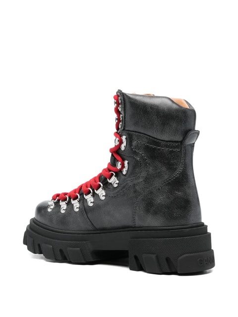 GANNI lace-up lug-sole boots - Brown - zdjęcie produktu nr 2