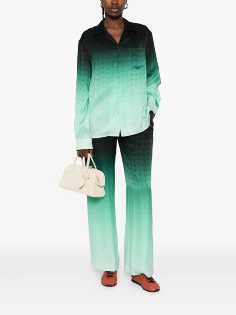 Casablanca Gradient Ping Pong jacquard silk trousers - Black - zdjęcie produktu nr 1