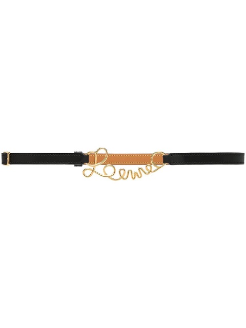 LOEWE logo-lettering leather belt - Black - zdjęcie produktu nr 1