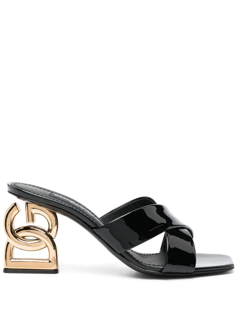 Dolce & Gabbana 3.5 85mm leather mules - Black - zdjęcie produktu nr 1