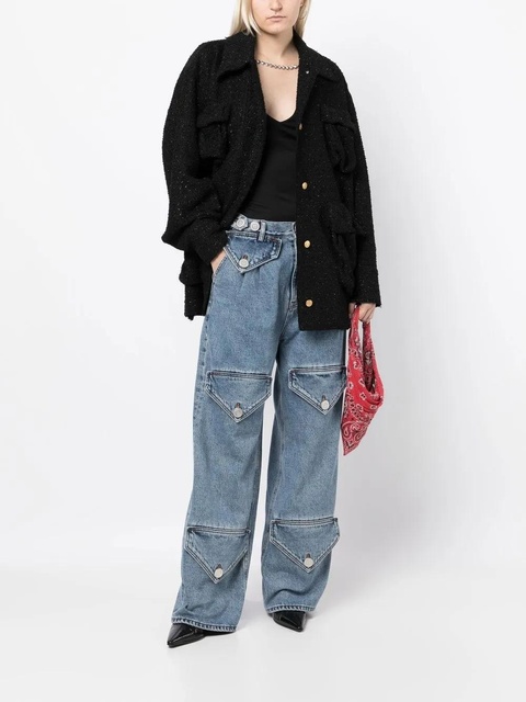 Blumarine bouclé button-up jacket - Black - zdjęcie produktu nr 1