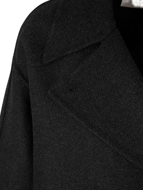 The Row high-collar long coat - Grey - zdjęcie produktu nr 2