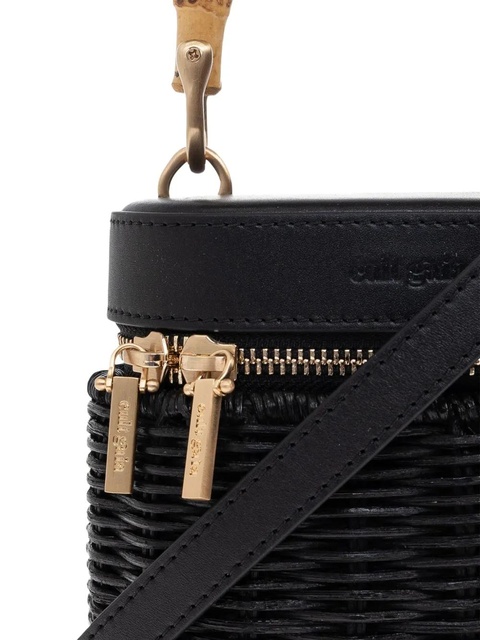 Cult Gaia bamboo-handle woven tote bag - Black - zdjęcie produktu nr 2