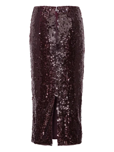 ROTATE BIRGER CHRISTENSEN sequin pencil midi skirt - Red - zdjęcie produktu nr 1