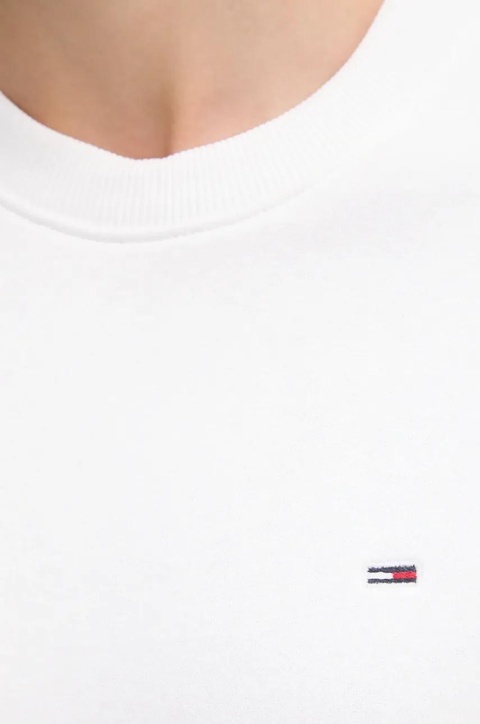 Tommy Jeans bluza damska kolor biały gładka DW0DW19959 - zdjęcie produktu nr 2