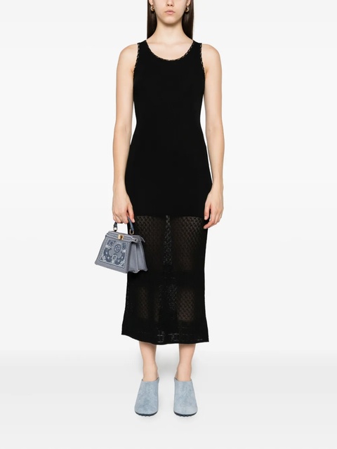 FENDI knitted panelled midi dress - Black - zdjęcie produktu nr 1