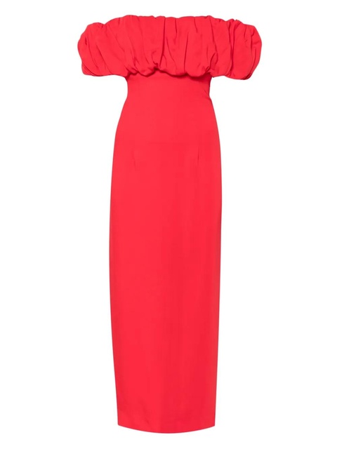 Rowen Rose Bardot-neckline midi dress - Red - zdjęcie produktu nr 1