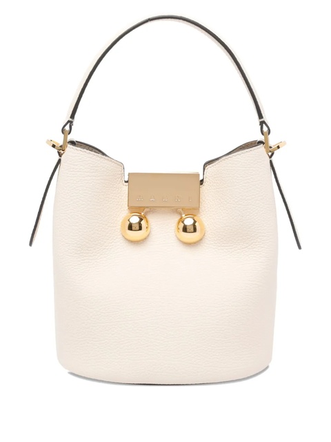 Marni Trunkaroo leather bucket bag - Neutrals - zdjęcie produktu nr 1