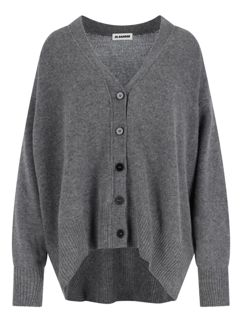 Jil Sander V-neck buttoned cardigan - Grey - zdjęcie produktu nr 1