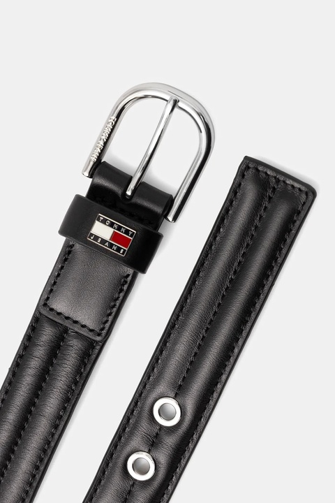 Tommy Jeans pasek skórzany damski kolor czarny AW0AW17915 - zdjęcie produktu nr 1