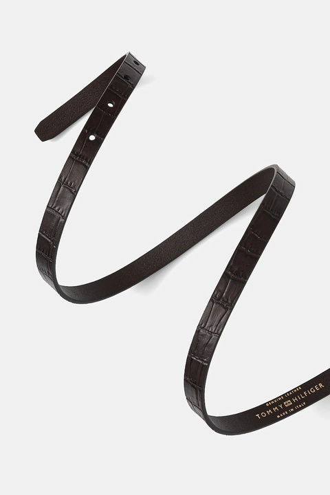 Tommy Hilfiger pasek skórzany damski kolor brązowy AW0AW17758 - zdjęcie produktu nr 2