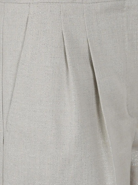 Max Mara pintuck detailing shorts - Silver - zdjęcie produktu nr 2