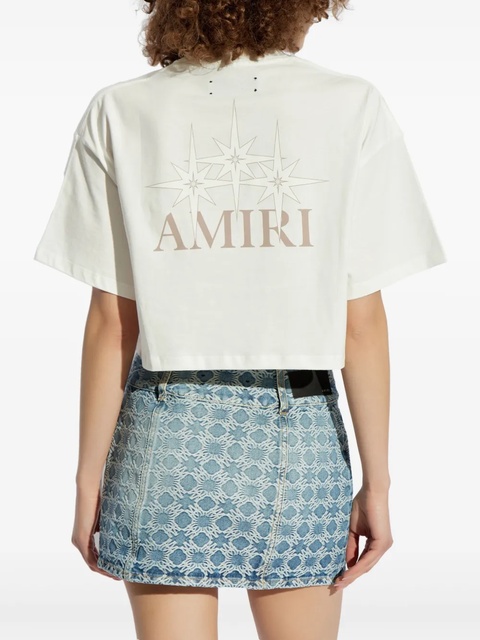 AMIRI logo-print cropped T-shirt - White - zdjęcie produktu nr 2