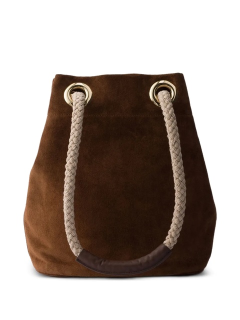 Prada small Mariner suede bucket bag - Brown - zdjęcie produktu nr 2