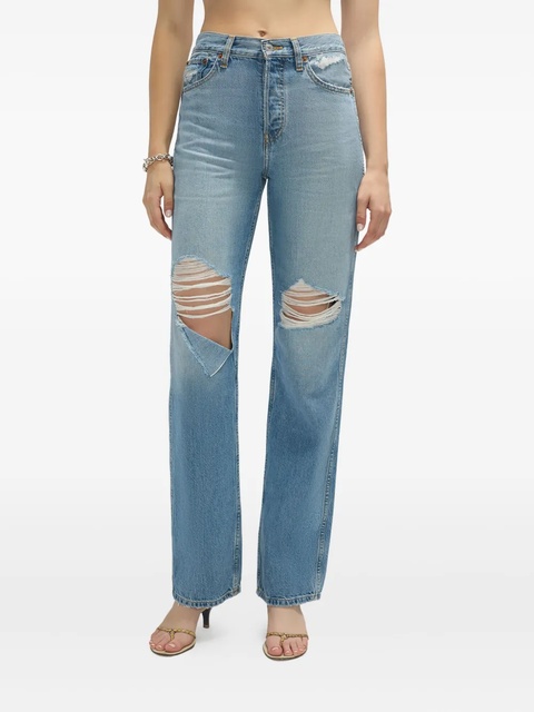RE/DONE 90s high-rise distressed jeans - Blue - zdjęcie produktu nr 2