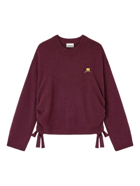 GANNI drawstring sweater - Red - zdjęcie produktu nr 1