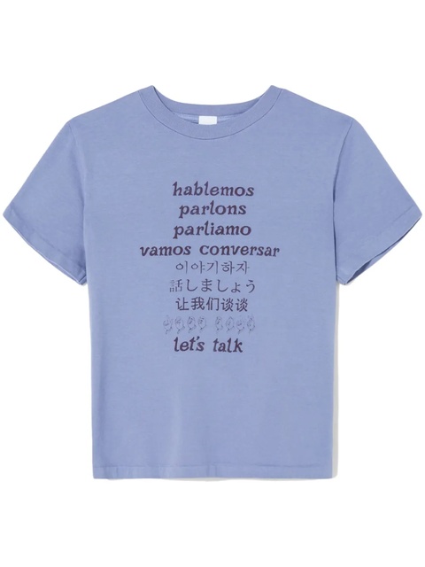 RE/DONE Lets Talk cotton T-shirt - Blue - zdjęcie produktu nr 1
