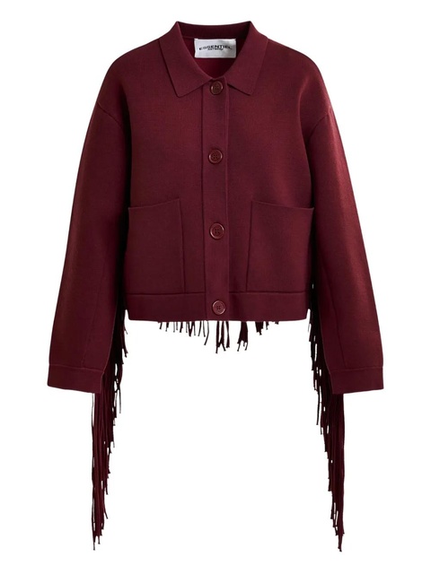 Essentiel Antwerp Istern fringe-detail cardigan - Red - zdjęcie produktu nr 1