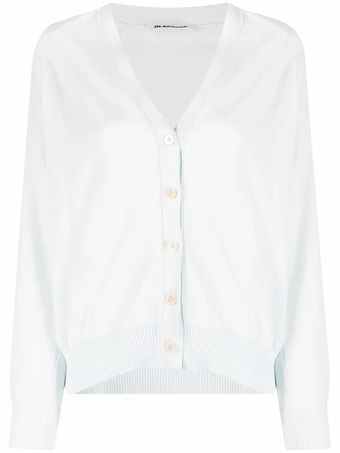 Jil Sander V-neck cardigan - Green - zdjęcie produktu nr 1