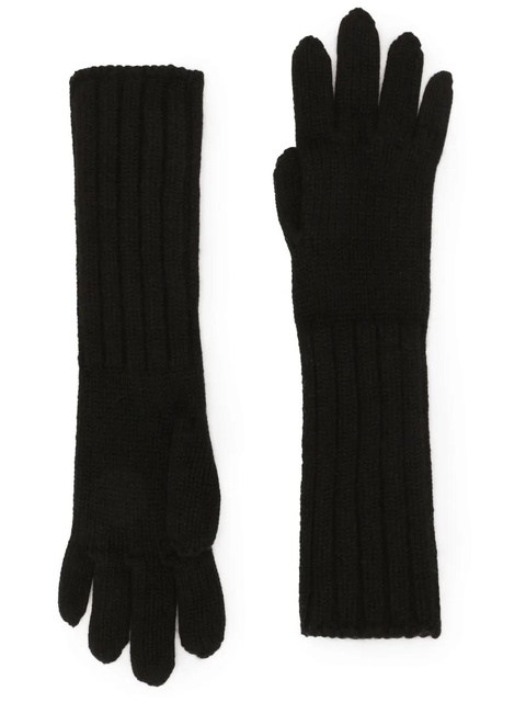 Dolce & Gabbana DNA ribbed-knit gloves - Black - zdjęcie produktu nr 1