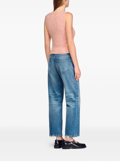 SANDRO cable-knit sleeveless vest - Pink - zdjęcie produktu nr 2