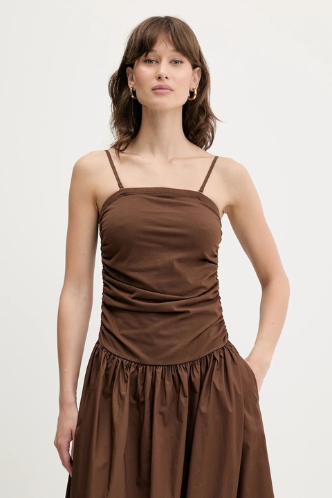Never Fully Dressed sukienka kolor brązowy maxi rozkloszowana NFDDR1632 - zdjęcie produktu nr 2