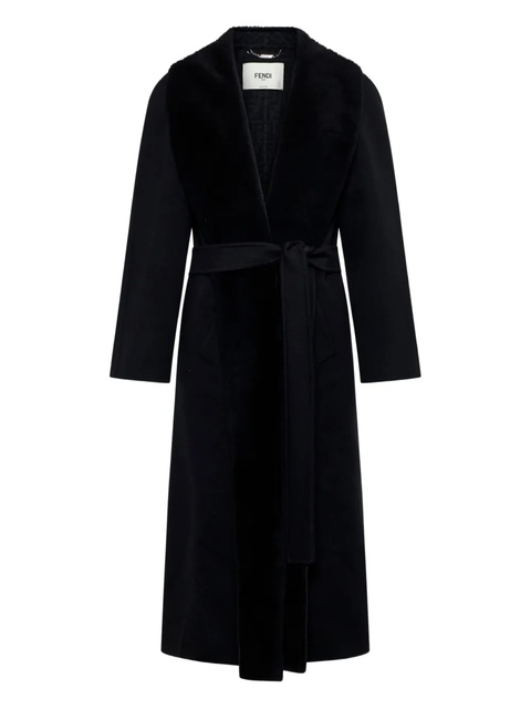 FENDI belt-fastening coat - Black - zdjęcie produktu nr 1