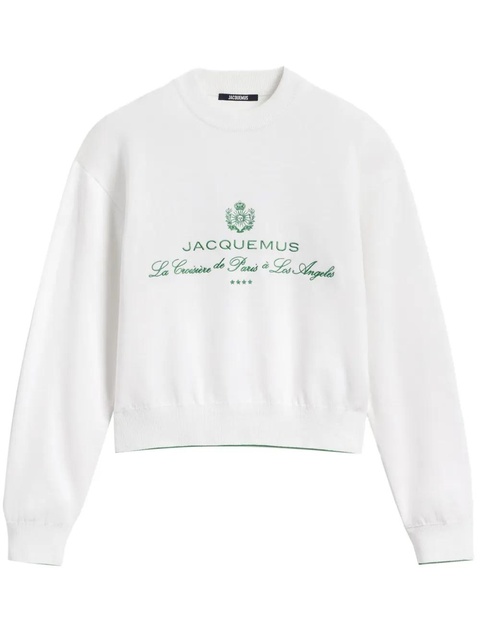 Jacquemus logo-embroidered sweatshirt - White - zdjęcie produktu nr 1