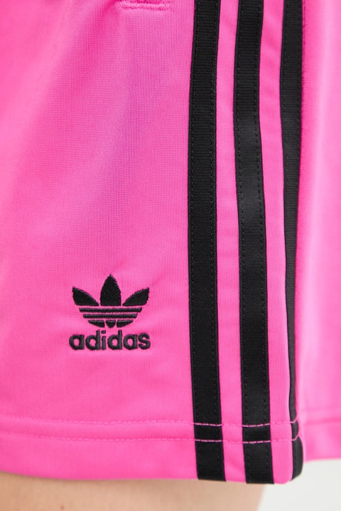 adidas Originals szorty Firebird damskie kolor różowy z aplikacją high waist JW5049 - zdjęcie produktu nr 1
