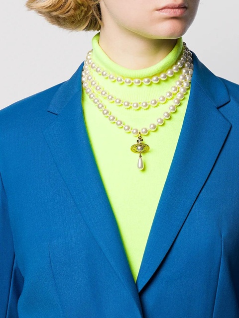 Vivienne Westwood layered pearl necklace - White - zdjęcie produktu nr 2