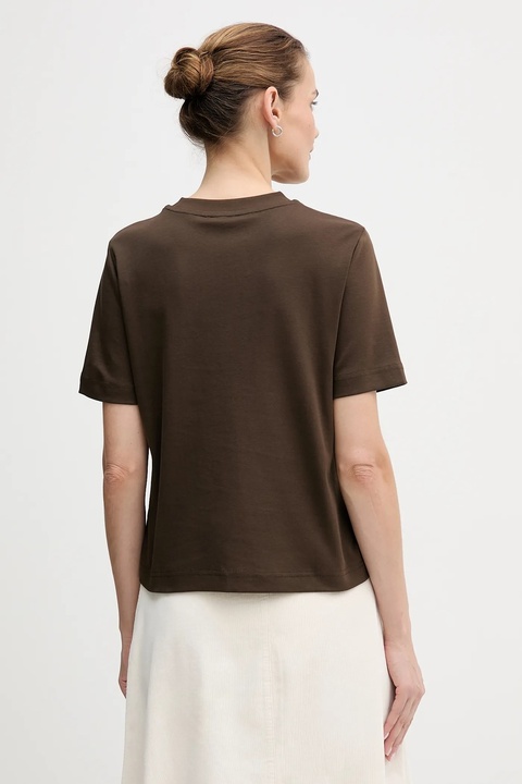 United Colors of Benetton t-shirt bawełniany damski kolor brązowy 3DCJD10B5 - zdjęcie produktu nr 2