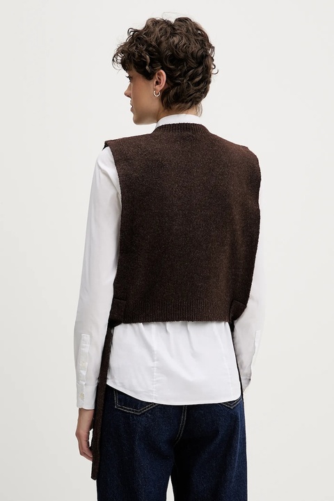 Pedro del Hierro kamizelka damski kolor brązowy lekki 4962459 - zdjęcie produktu nr 2