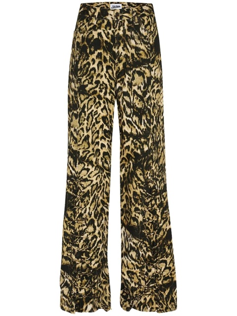 Jean Paul Gaultier Leopard-print jeans - Brown - zdjęcie produktu nr 1