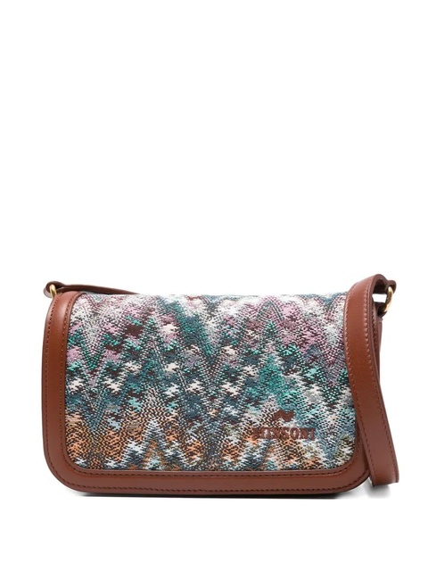 Missoni patterned leather cross body bag - Brown - zdjęcie produktu nr 1