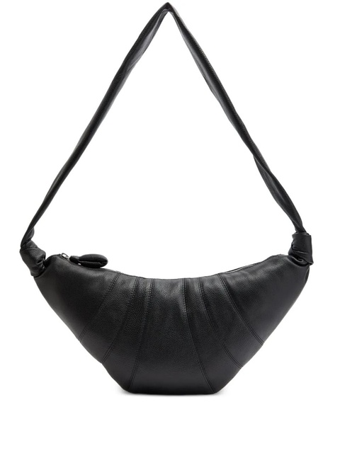 LEMAIRE Medium Croissant knotted shoulder bag - Black - zdjęcie produktu nr 1