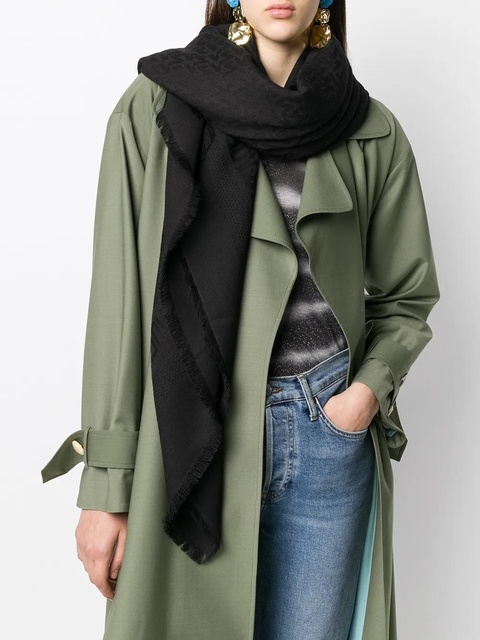 Zadig&Voltaire frayed-edge scarf - Black - zdjęcie produktu nr 1