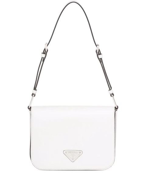 Prada brushed leather shoulder bag - White - zdjęcie produktu nr 1