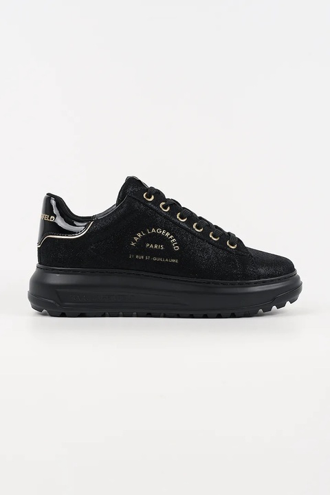 Karl Lagerfeld sneakersy zamszowe KAPRI LUG damskie kolor czarny KL67537 - zdjęcie produktu nr 1