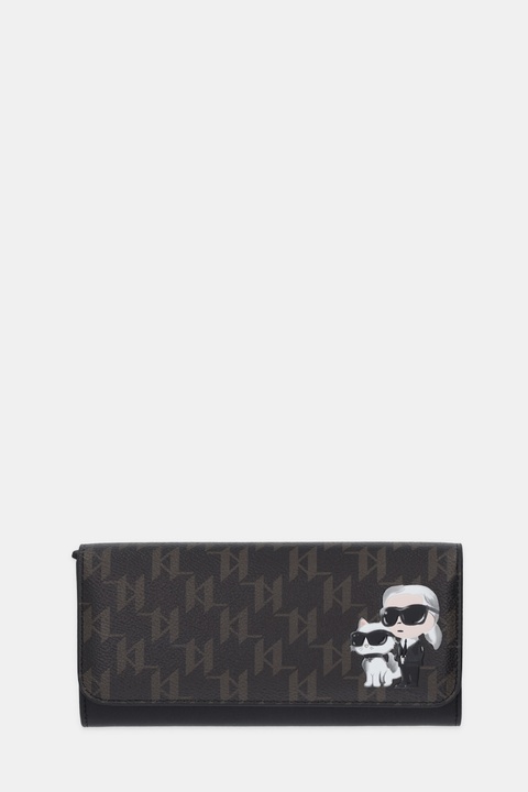 Karl Lagerfeld portfel IKON MONOGRAM damski kolor brązowy B1W32015 - zdjęcie produktu nr 1