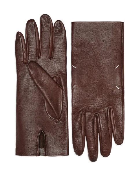Maison Margiela leather fingerless gloves - Brown - zdjęcie produktu nr 1