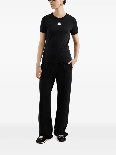 Dolce & Gabbana DG logo-embroidered jersey T-shirt - Black - zdjęcie produktu nr 1