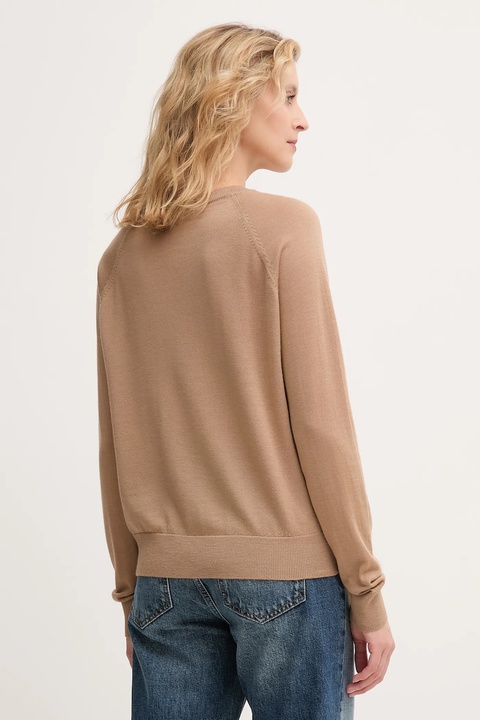 MAX&Co. sweter wełniany damski kolor brązowy lekki 2528366014200 - zdjęcie produktu nr 2