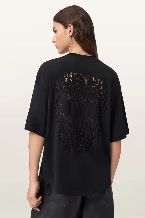 AllSaints t-shirt bawełniany CRANEO damski kolor czarny W065JD - zdjęcie produktu nr 1