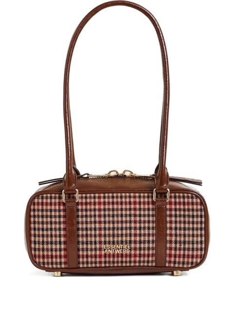 Essentiel Antwerp Igor checked-pattern shoulder bag - Brown - zdjęcie produktu nr 1