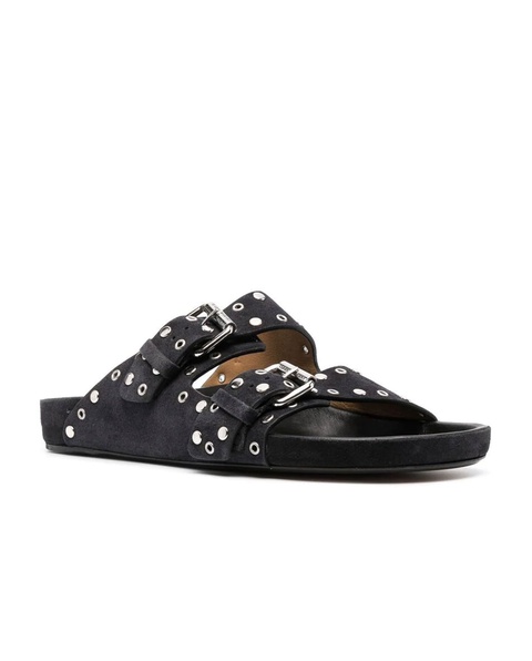ISABEL MARANT - Klapki z nitami Lennyo Faded Black - zdjęcie produktu nr 2