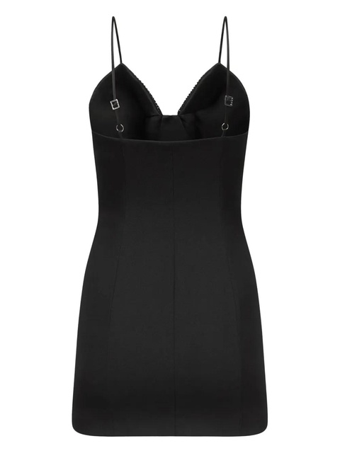 AREA crystal-embellished v-neck minidress - Black - zdjęcie produktu nr 2